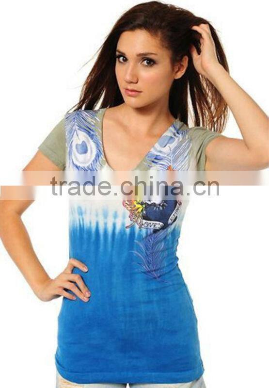 Spandex/Cotton Material Women O-Neck T Shirts Women Black T Shirts