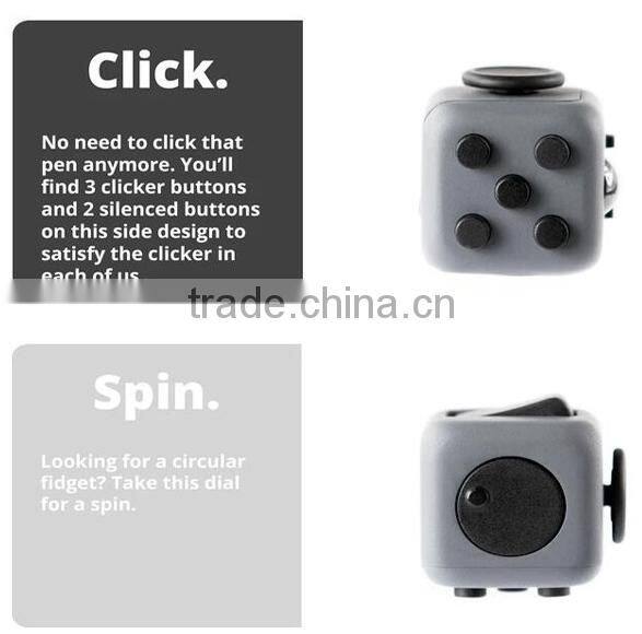 2017 factory new toy magic cube stress relief plastic fidget cube