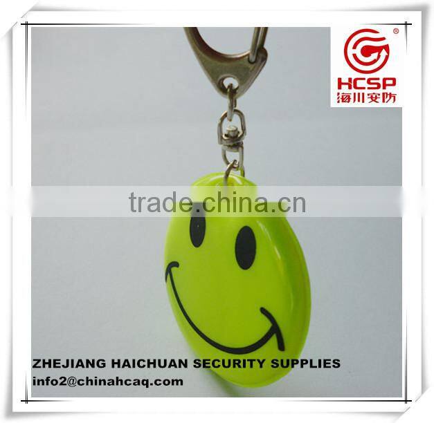 Fashion yellow smile face Reflective Keychain