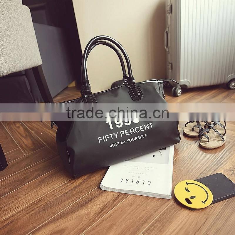 Latest fashion printed nylon tote bag wholesale waterproof nylon zipper bag