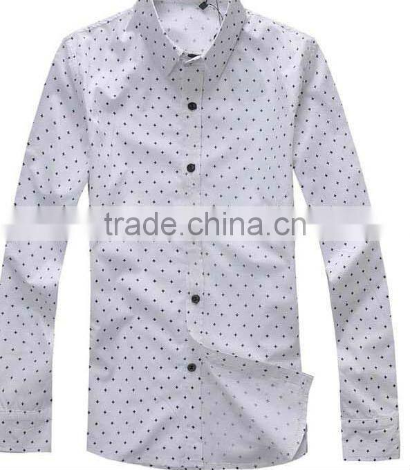 dot long sleeve latest shirt designs for men,Lapel