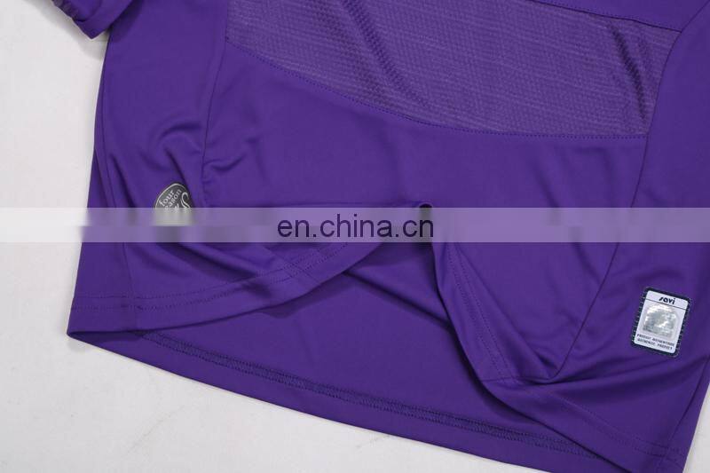 Sublimated made purple plain soccer uniform original football jerseys with tags