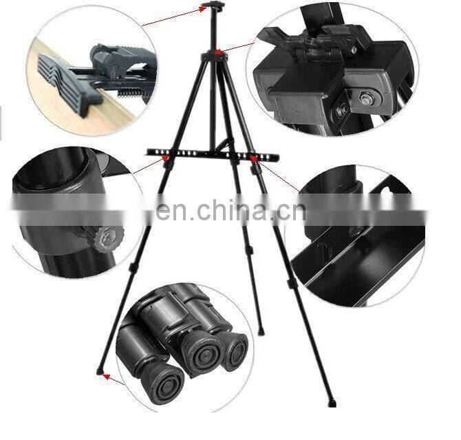 Silver or Black Aluminum alloy Finish Tripod Easel