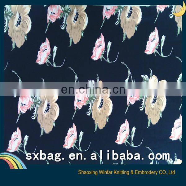 single Jersey knitting 30S rayon lycra spandex print fabric for garment