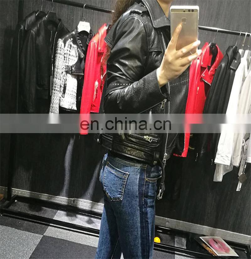 Italian Soft Jacket Genuine Lambskin Leather Slim Leather Jacket Woman Color