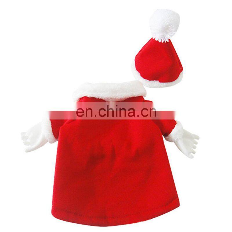 Wholesale Christmas Costume Clothes Santa Claus Suit + 1* Santa Claus Cap Christmas Hat for Dog Cat Pet