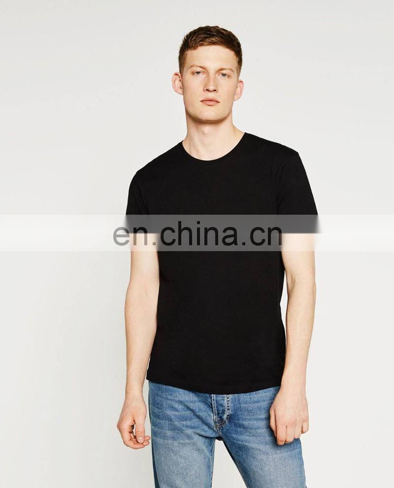 Custom high quality blank black t-shrit for men