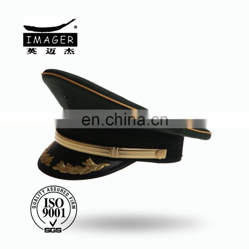 Plain Style Customized Air defence Forces Private First Class Cap with Gold Embroidery