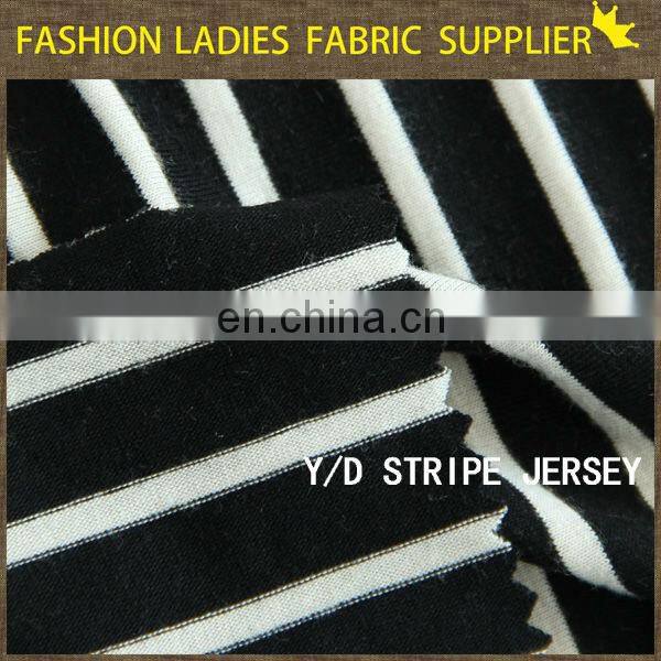 black and white jersey composition fabric polyester mesh jersey fabric Y/D stripe jersey