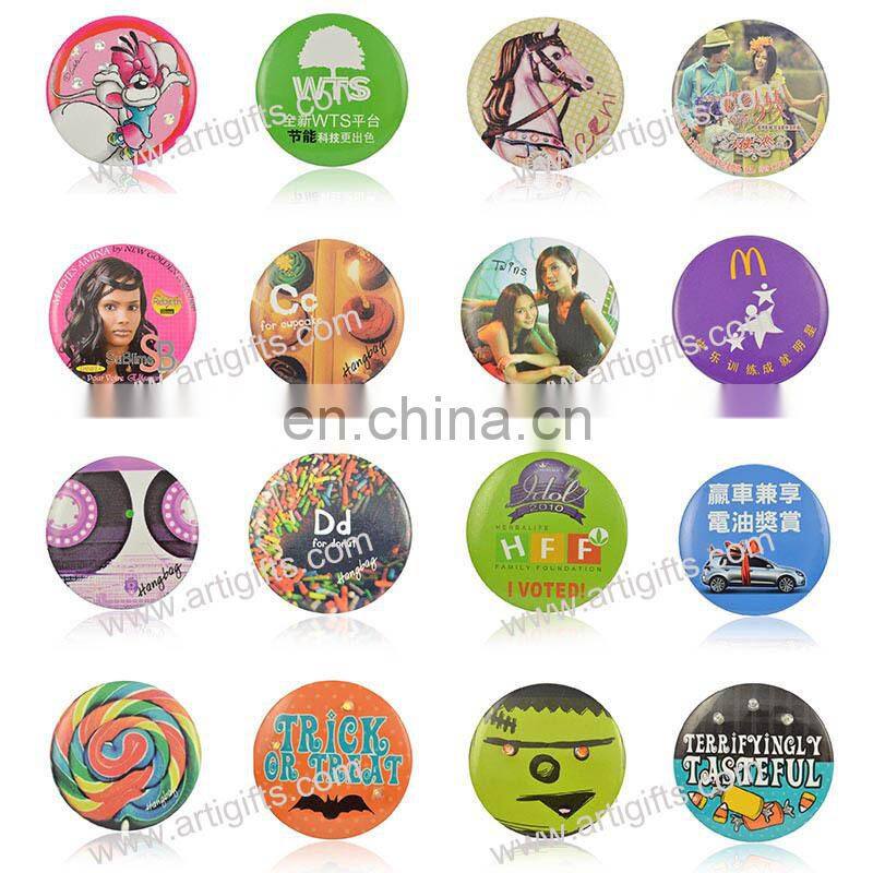 Custom metal round pin button