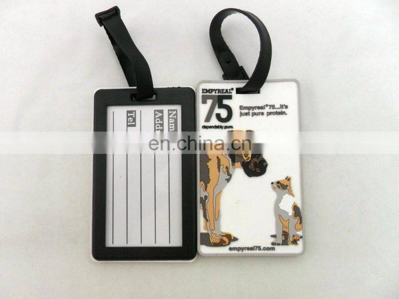 ID clear durable pvc/plastic travel luggage tags