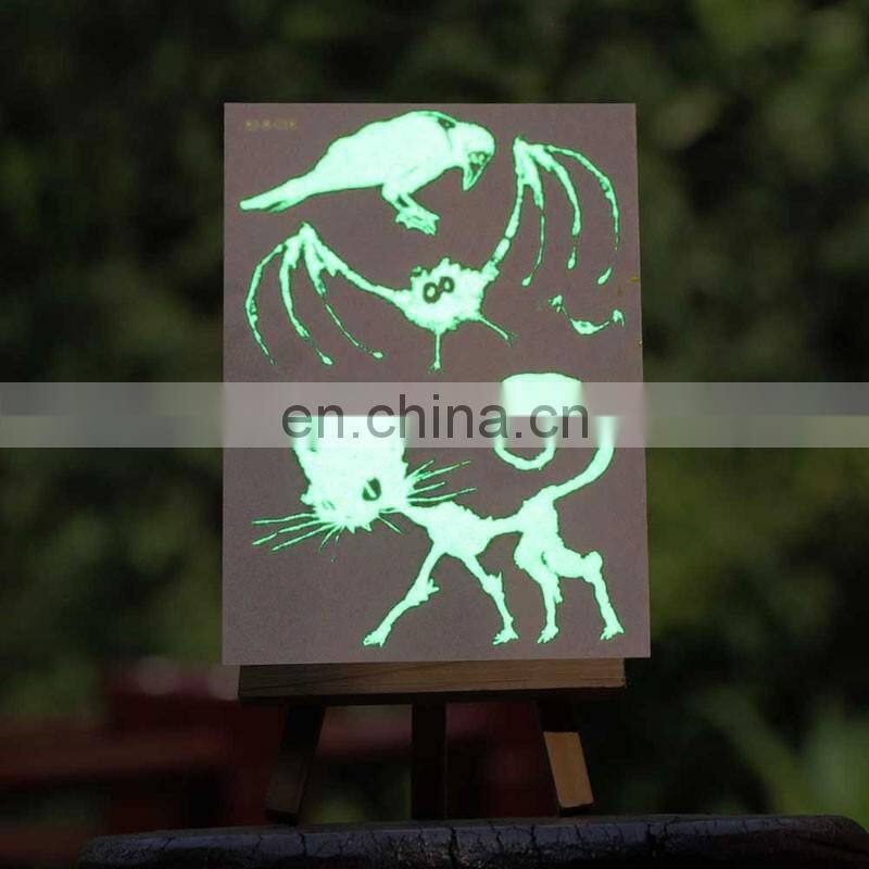 Hot sale 2016 NEW fashion glow in the dark temporary tattoo custom