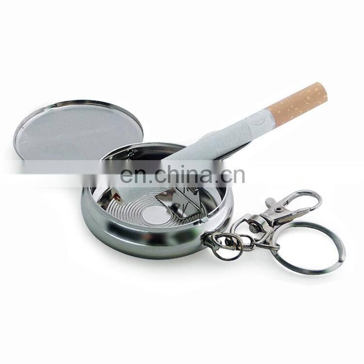 Nice polish full 201 stainless steel bar metal spinning ashtray