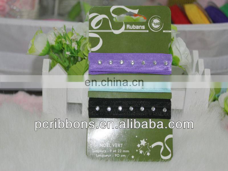 Foe ribbon with rhinestone
