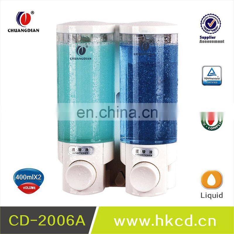 300*2ml Bathroom, Hotel, Toilet Wall Mounted Manual Liquid Soap Dispenser CD-2006B