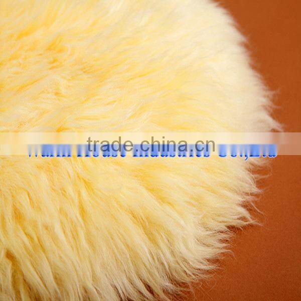 100% Australian Sheepskin Rug/ Sheepskin Rug Colored/Long Hair Sheepskin Rug with Flower Shaped