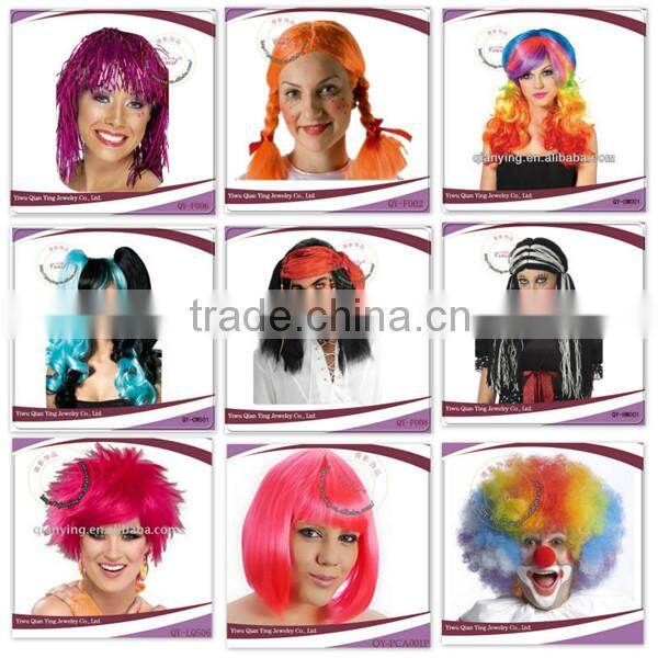 Hot Sale grey synthetic old women carnival party wigs