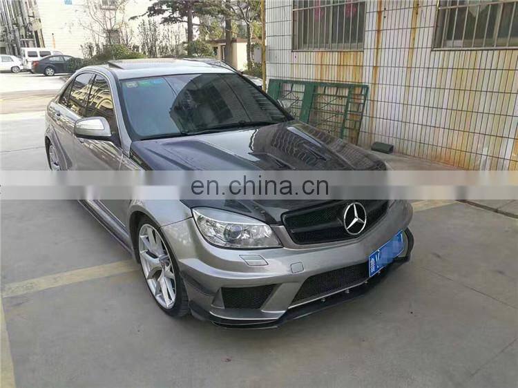 High quality BS style wide body kit for Mercedes Benz C class W204 2008-2013 front bumper rear bumper side skirts hood  spoiler