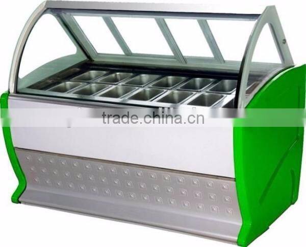 China Supplier Fried Ice Cream Showcase / Hard Ice Cream Showcase / Commercial Ice Cream Showcase