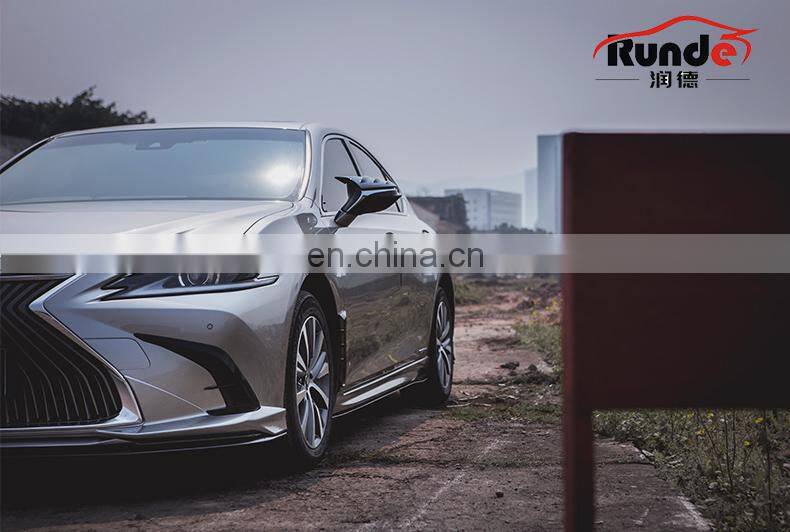 Runde PP Material Body Parts With Front Rear Lip Spoiler Side Skirt Rear View Mirror Fender For 2018-2021 Lexus ES body kit