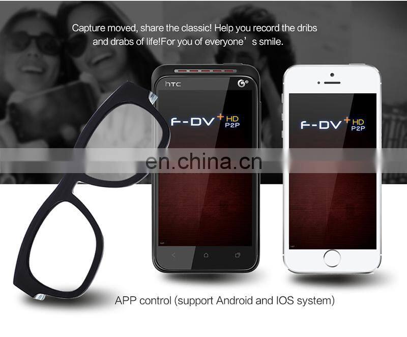 High Tech 1080P Full HD live streaming NO Hole Invisible android wifi video glasses camera