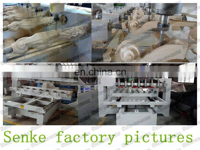 8 heads 4 axis wood rotary engraving machine wood stair 4 axis wood cnc router machine
