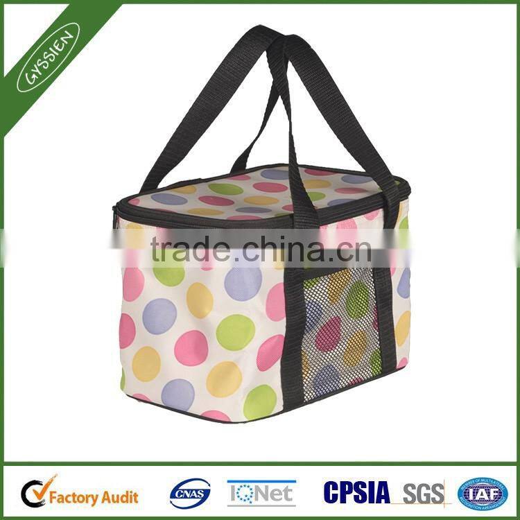 2014 Brand design durable dotted insulated cooler trolley bag,cooler trolley bag
