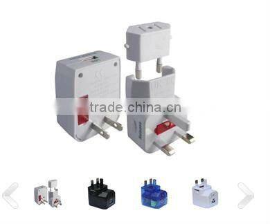 International travel plug adapter phosphor bronze pc 100v-250v ac AUS power electrical plugs