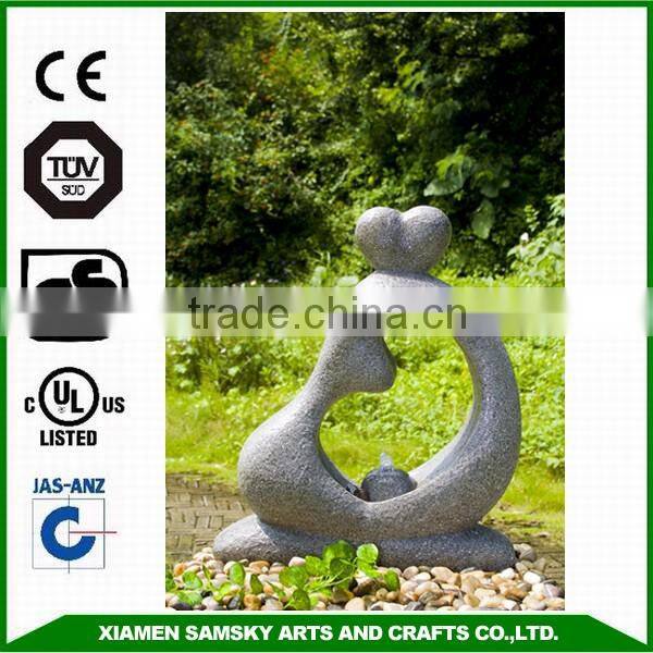 New large fiberglass outdoor use garden abstract Sweetheart water fountain