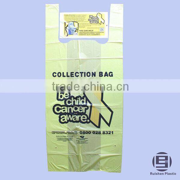 BG Biodegradable PE Plastic Charity Bag With Printing For Collection
