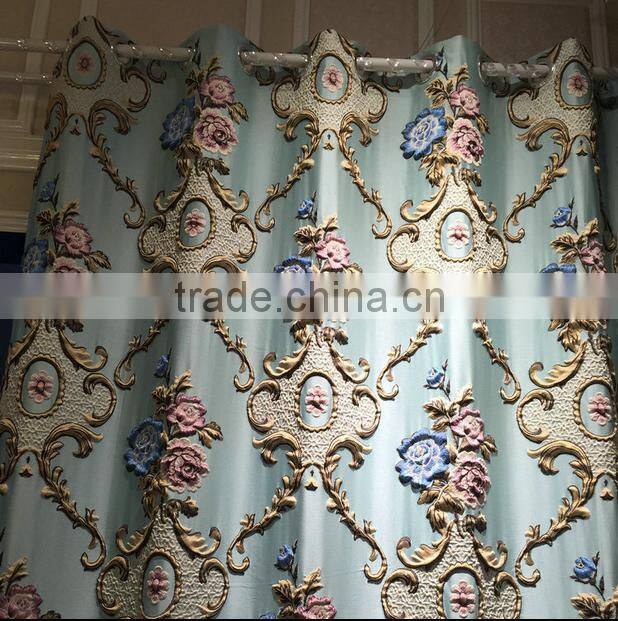 good quality European style type palace embroidery curtain shade window curtains
