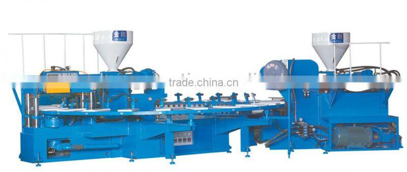 Double colors Air- blow shoe injection machine