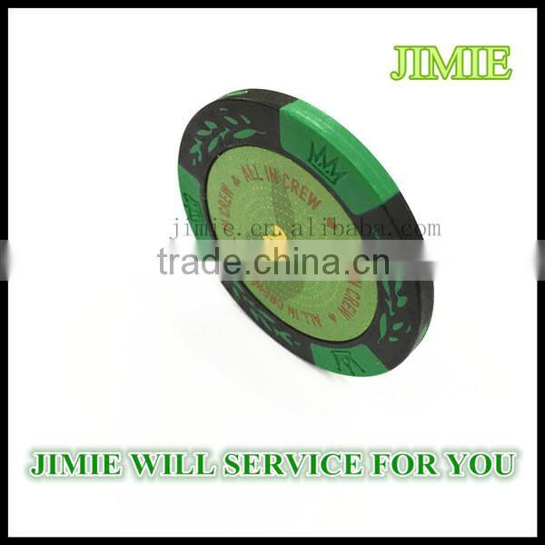casino green clay mini poker chips