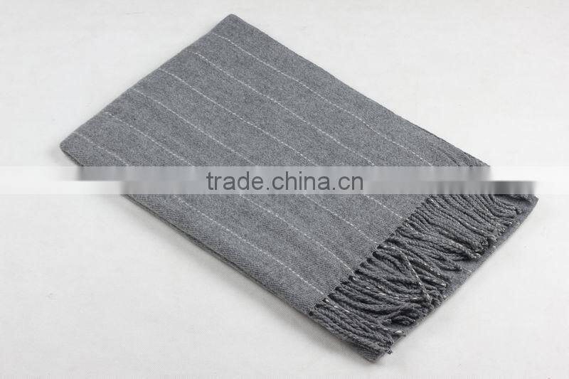 Latest Design Korean Fashion Tassel Striped Wool Shawl Scarf