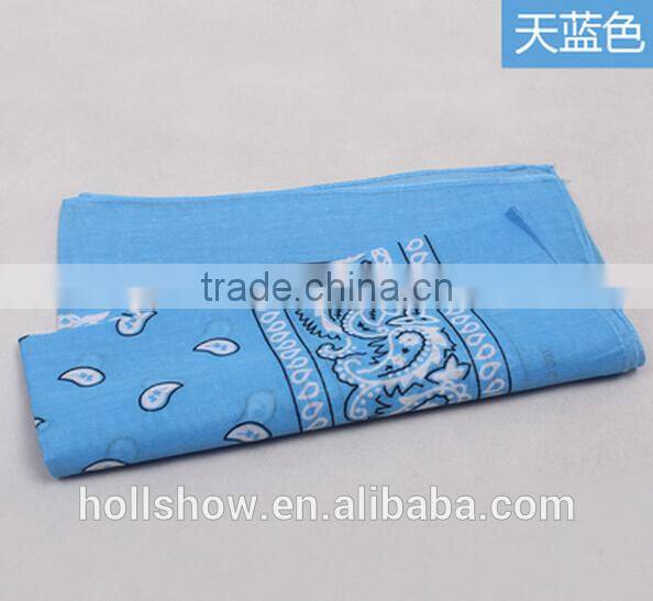 Wholesale Custom Paisley Printed Square Cotton Head Bandana