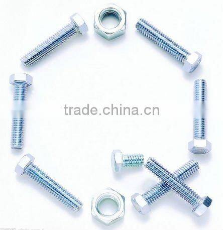 carbon steel galvanized hex bolt and nut