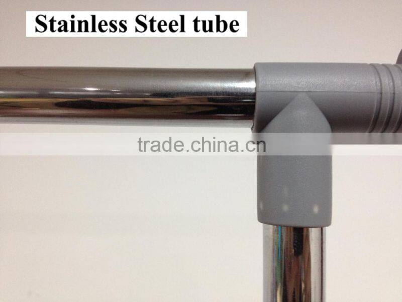 Movable Single Pole Telescopic Floor coat hanger clothes rack