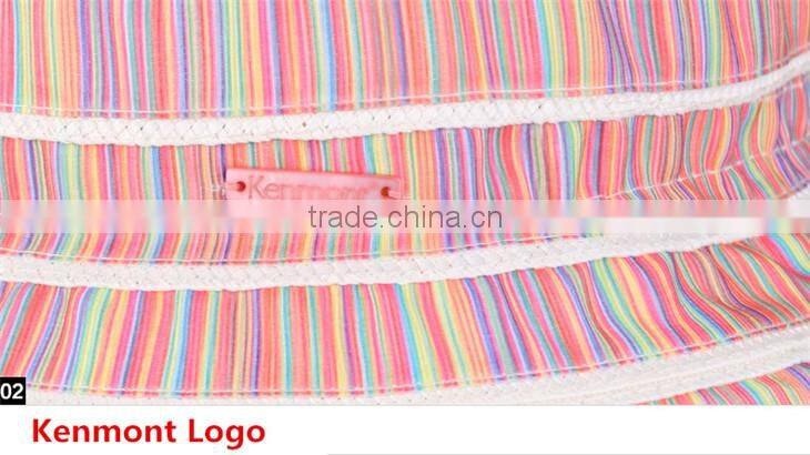 Kenmont promotion straw boater hat custom straw hat twill wholesale