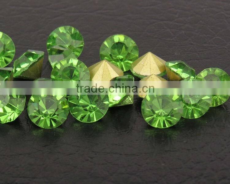 Wholesale colorful Diamante crystal Rhinestones Point Back , Loose pointed back strass stones foiled back for jewellery