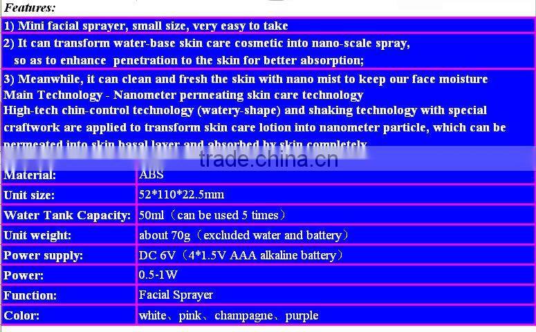 facial moisturizer/beauty facial steamer