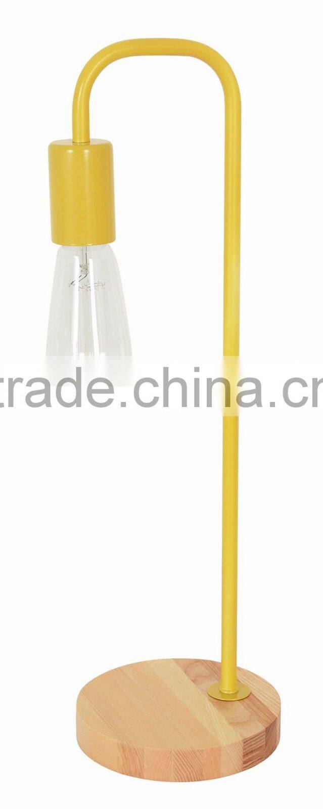 hot saled metal E27*1 table lamp,wooden single desk lamp