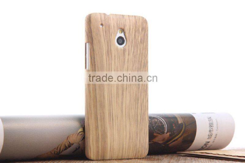 Wooden texture hard case for HTC one M7