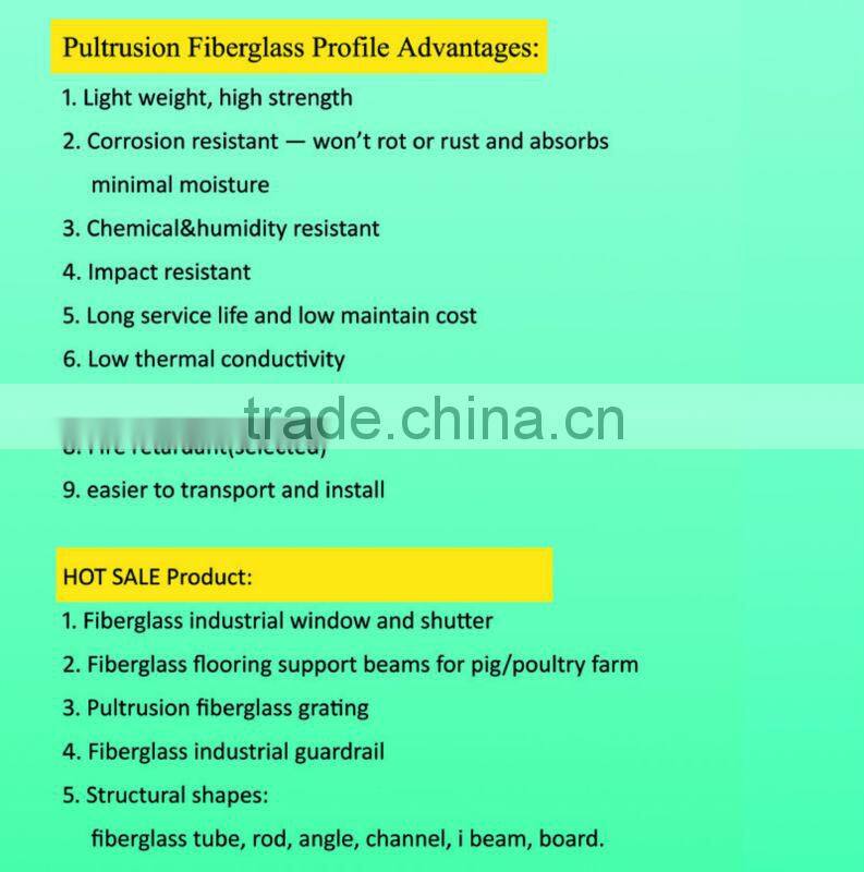 chemical resistant fiberglass industrial fencing/guardrail/handrail