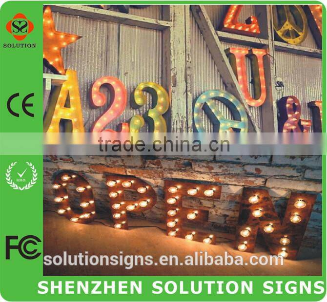direct factory of metal marquees lettters for led advertising sign