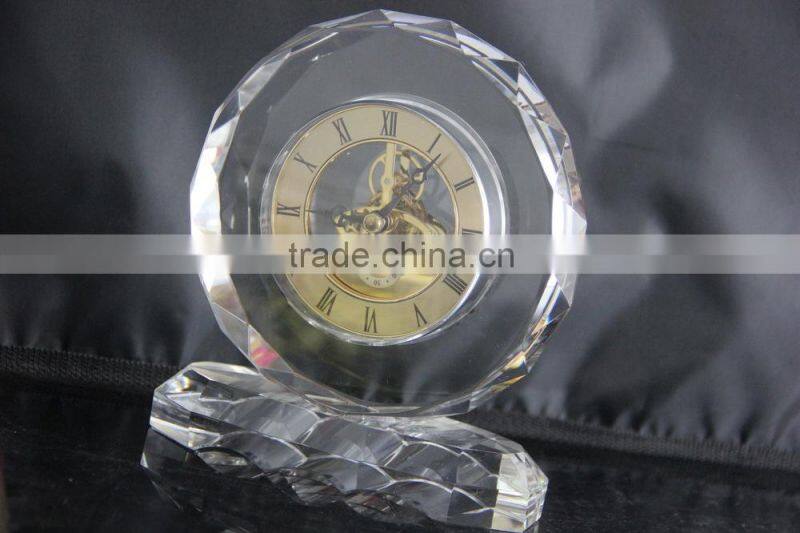 luxury round crystal glass watch glass base business gifts souvienir gifts