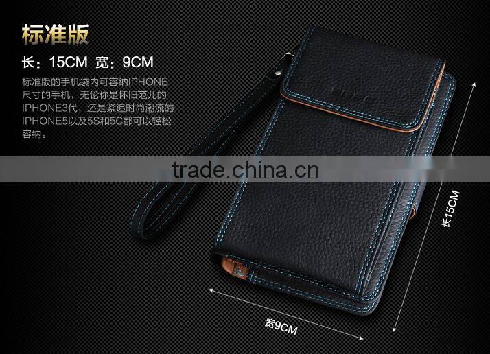 High Quality Leather Cell Phone Purse For man