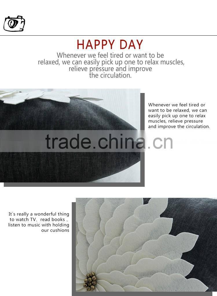 Plush linen fabric painting designs cushion cover