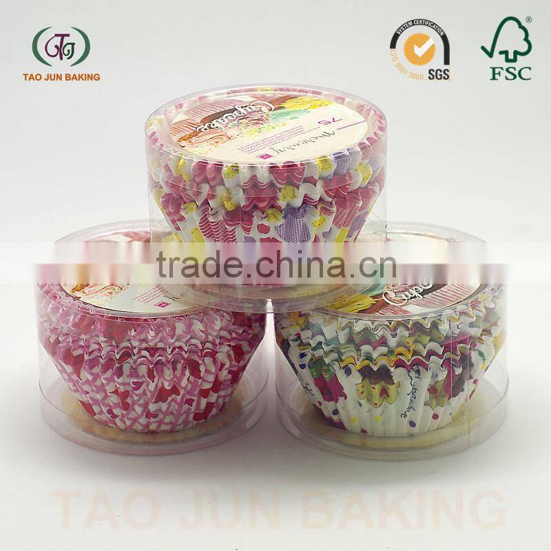 Size 8cm Cake Cups Greaseproof paper PVC package