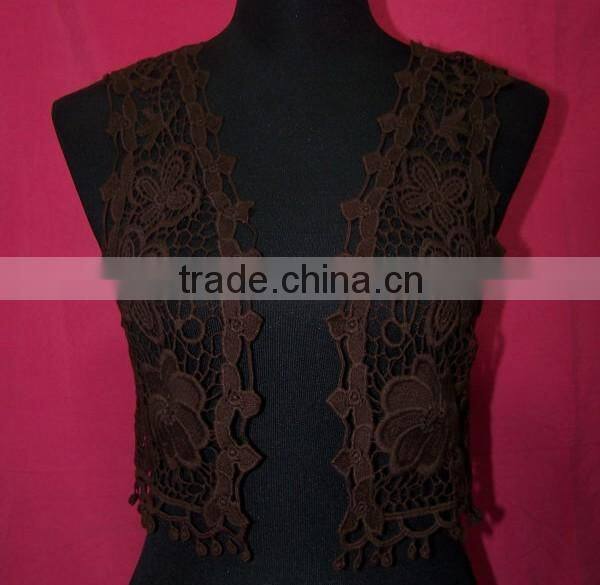 Good quality Best-Selling black lace collar shirt