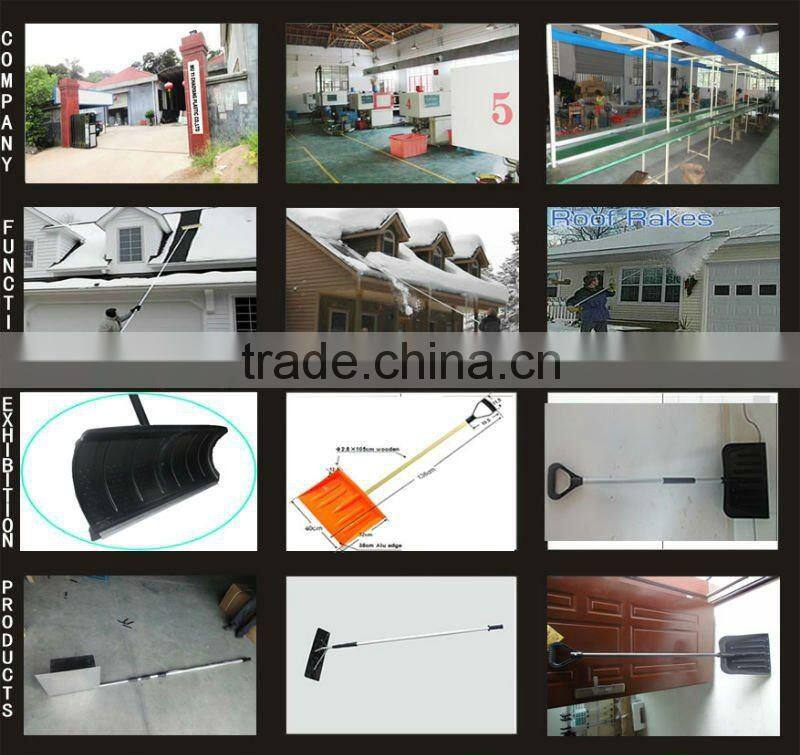 Black Heavy Duty Plastic Snow Shovel with D-Grip